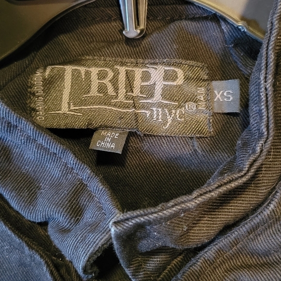 Vintage Tripp NYC RARE skull studded black Denim Jacket. Punk, Goth. Siz… - Picture 6 of 8